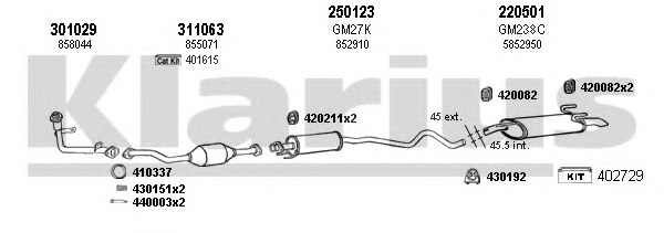 KLARIUS 390903E Exhaust System